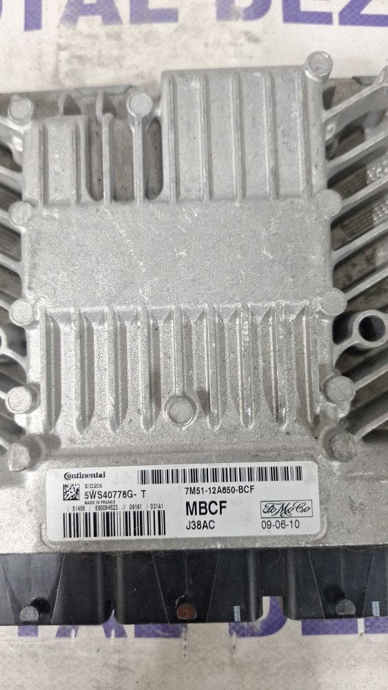 Calculator motor (ECU) Ford Focus 2009 - 7M5112A650BCF 5WS40778GT 5WS40778G